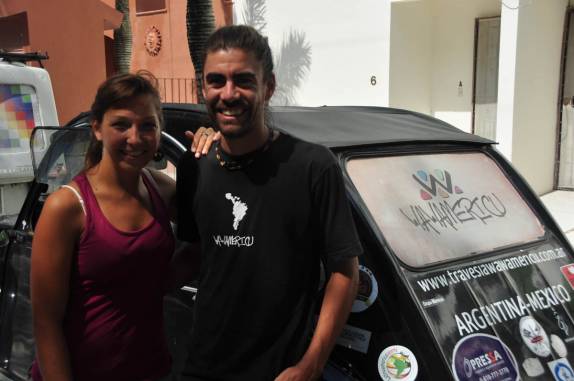 O Jorge e a Maria Belen, do Travesia Wawamericu, em Playa del Carmen, no litoral do Yucatán, no México